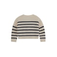 thumbnail image 2 of Wonder Nation Toddler Girls' Long Sleeve Stripe Daisy Sweater, Sizes 12M-3T, 2 of 6
