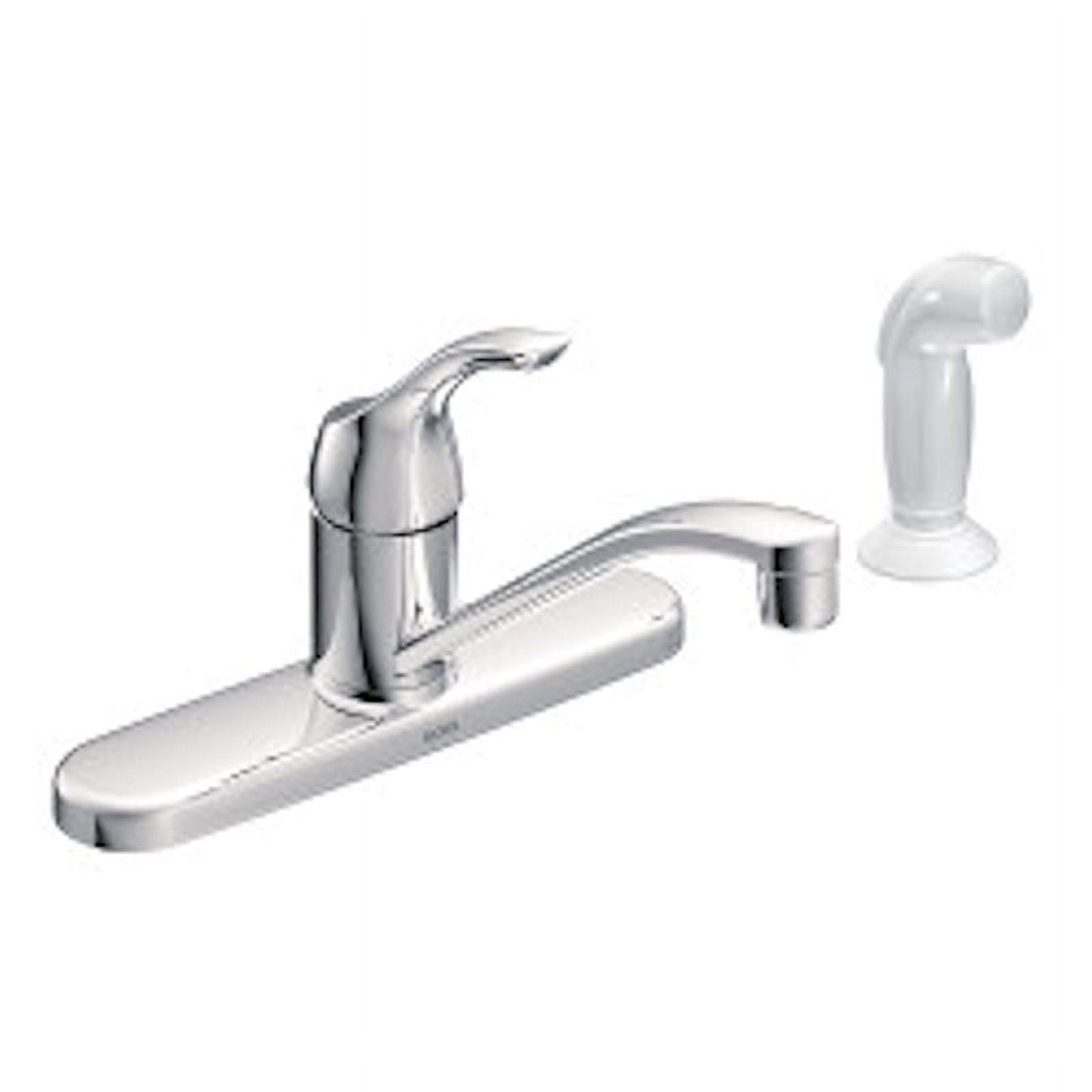 Moen Adler One Handle Chrome Kitchen Faucet with Side Sprayer