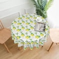 thumbnail image 3 of Lemon Tablecloth Round Tablecloth 60 Inch,Summer Floral Table Cloth Waterproof Wipeable Table Cover for Indoor Outdoor Dining Table Picnic Holiday Party Decoration, 3 of 6