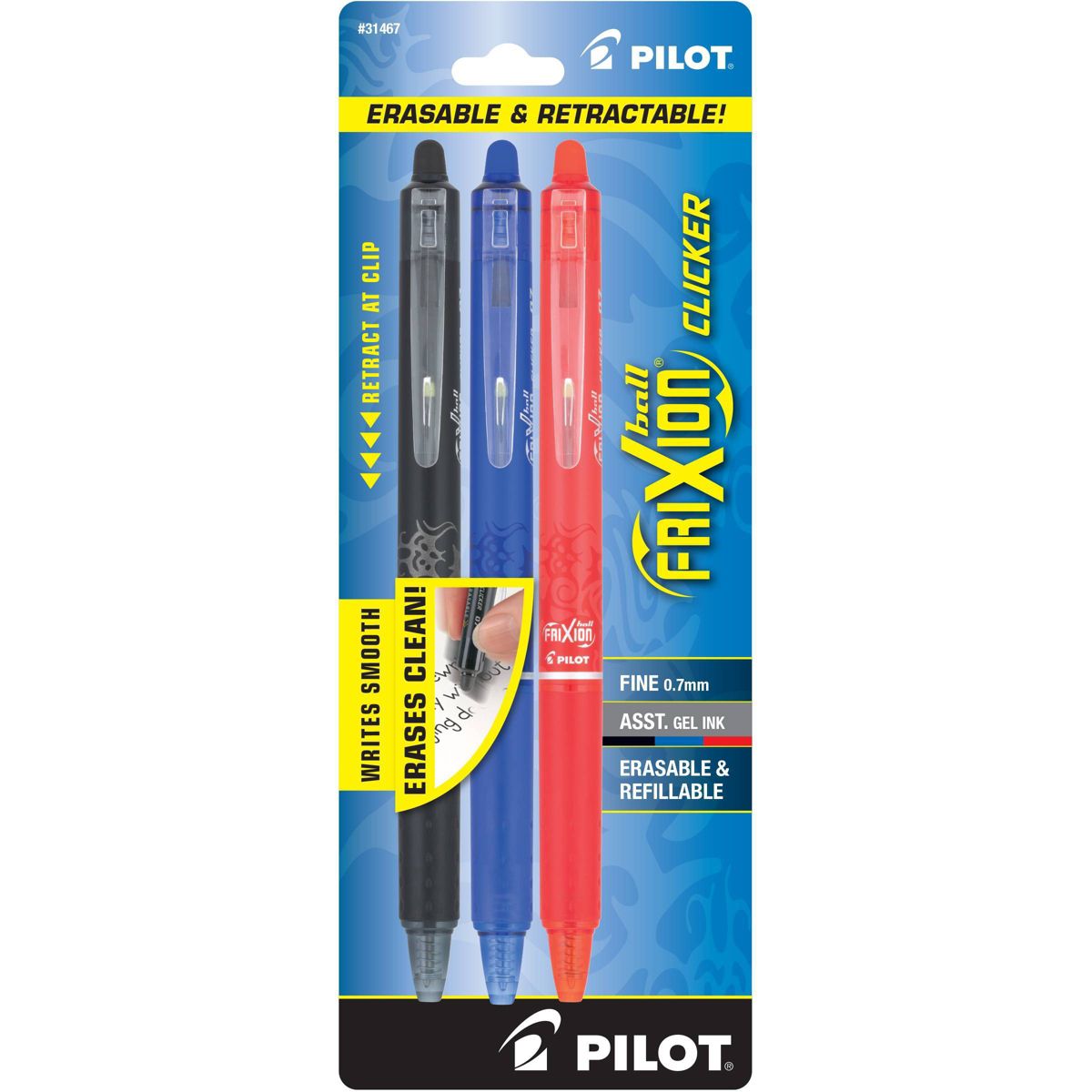 R.S.V.P. Stick Ballpoint Pen, Fine 0.7mm, Red Ink, Clear/Red Barrel, Dozen