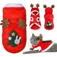 thumbnail image 4 of Ropa para mascotas Otoño e invierno Franela Ropa festiva cálida Ropa para perros Gato Alce Ropa navideña Año Nuevo Personas mayores, 4 of 5