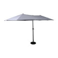 thumbnail image 2 of Merrick Lane 15 FT Triple Head Umbrella for Patio Use with Easy Lift Crank Handle in Gray, 2 of 9