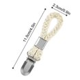 thumbnail image 3 of Braided Cotton Loop Towel Clip With Metal Clamp Multipurpose Cloth Hanger For Home Bathroom Kitchen, 3 of 5