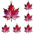 thumbnail image 5 of 5 Pcs Autumn Fall Decors, Stained Glass Style Fall Leaf Acrylic Ornaments, Maple & Ginkgo Leaf Hanging Suncatchers, Autumn Window Decors for Home, Wreath Embellishment with Hanging Ring, 5 of 5