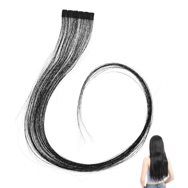 Extensiones de cabello humano virgen con cinta adhesiva de 50 cm para mujeres (cabello Remy negro)