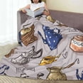 thumbnail image 6 of Honeii Antique Vintage Teapot Coffee Grinder Print Fleece Blanket - Throw Blanket for Bed, Sofa, Couch, Camping, and Travel , Microplush Ultra Soft Warm Blanket-60"x50", 6 of 7