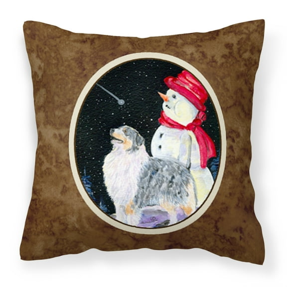 Carolines Treasures SS8574PW1414 Australian Shepherd Fabric Decorative Pillow, 14Hx14W, multicolor