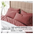 thumbnail image 4 of KriKac Extra Deep Pocket Sheets Set for Bed, 4-Piece Ultra-Soft Microfiber Bed Sheets with 21" Deep Fitted Sheet, Oversize Flat Sheet, 2 Pillowcases, Marsala, 4 of 9