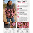 thumbnail image 2 of TrailCrest Women’s Fleece Long Sleeve Full Zip Jacket Coat, Pink Camo & Grey, 2X, 2 of 8