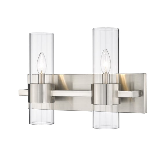 2 Light Bath Vanity In Modern Style-11 Inches Tall And 17 Inches Wide-Brushed Nickel Finish Z-Lite 343-2V-Bn