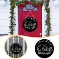 thumbnail image 2 of Letrero de madera para puerta de Nochebuena con silueta de ambiente festivo, diseño de escena navideña, decoración de fiesta navideña, colgante para puerta de entrada de casa, 2 of 6