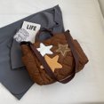 thumbnail image 3 of Bolso de moda acolchado con bolsillos laterales Bolso bandolera lindo con forma de estrella Bolso con asa superior, 3 of 8