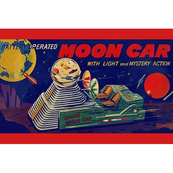Moon Car-Fine Art Canvas Print (20" x 30")