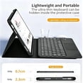 thumbnail image 5 of Detachable Bluetooth Keyboard Case with Round Keys, Multi-Touch Trackpad and 2.4G Wireless Mouse for Lenovo Idea Tab 11" 2025 / Tab M11 11" 2024,Black, 5 of 6