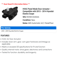 thumbnail image 2 of HVAC Panel Mode Door Actuator - Compatible with 2013 - 2014 Hyundai Elantra Coupe, 2 of 2