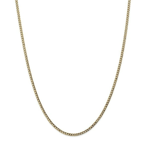 14k Yellow Gold Curb Chain Necklace - 2.3 Grams - 18 Inch - Measures 2.5mm Wide