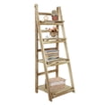 thumbnail image 3 of Fionafurn 4-Tier 44'' Ladder Shelf Bookshelf Bookcase Storage Display Plant Leaning Shelf Natural, 3 of 10