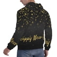 thumbnail image 6 of Pofeuu Happy New Year Print Mens Casual Hooded Collar Drawstring Hoodies Pullover Sweatshirts Casual Long Sleeve Shirts-3X-Large, 6 of 7