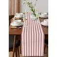 thumbnail image 2 of Red Striped Table Runner Red White Stripes Farmhouse Tablerunners 14 x 72 Inch, Table Decorations Tabletop Scarf for Summer Gathering Holiday Farmhouse Kitchen Dining Decor, 2 of 6