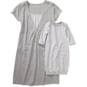 Maternity Baby and Me Nursing Gown, 2-Piece Set
