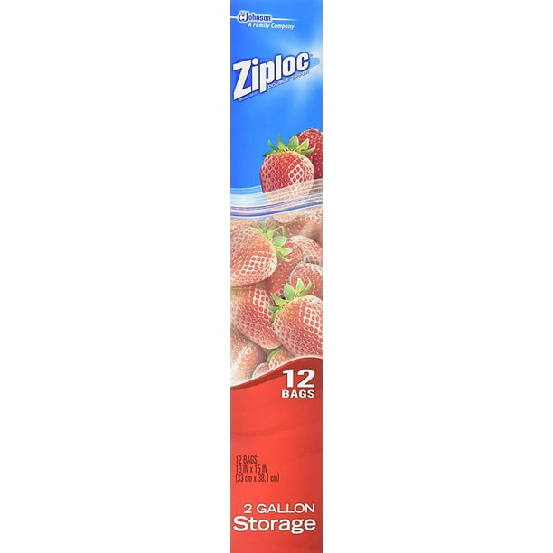Ziploc Storage Bags, Jumbo 2 Gallon Size (12 Bags)