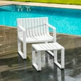 thumbnail image 7 of Werph Outdoor Patio Furniture Set, Patio Chairs with Outdoor Table, Front Porch Furniture Patio Chair with  Balcony Furniture Bistro Table and Chair Set Outdoor Seating Set,White, 7 of 7