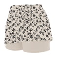 thumbnail image 3 of Mifsaly Athletic Skirts for Women Floral Print Golf Tennis Skirt with Liner Soft Comfortable Outdoor Workout Daily Wear Sporty Skorts Khaki,L, 3 of 4