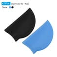 thumbnail image 3 of Uxcell Silicone Swim Cap, Waterproof Swimming Hat Non-Slip Adult Swim Caps for Women and Men, Black & Lake Blue 2 Pcs, 3 of 6