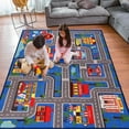 thumbnail image 1 of Kids Carpet Car Play Rug Kids Play Rug for Playroom Play Rugs Town City Road Map Rug Extra Large Boys Kids Car Track Carpet for Playroom Bedroom Living Room ( X CM), 1 of 8