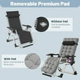 thumbnail image 4 of Lilypelle Zero Gravity Chair, Outdoor Padded Lounge Chair with Side Table, Zero Gravity Recliner Chair, Outdoor Reclining Chair, Supports up to 440lbs, 4 of 7