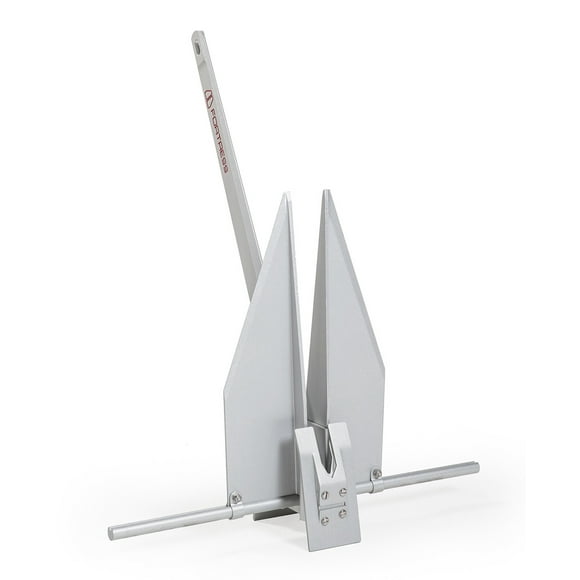 Fortress Anchor Boat Anchor FX-37 Fortress; Fluke Style; 21 Pound Weight; 40 Inch Length x 32 Inch Width; Anodized; Silver; Aluminum-Magnesium Alloy; Adjustable Fluke Angle