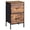 Rustic Brown Wood Grain Print, variant on GALAXHERO Nightstand with Drawer, Bedside Table with 2 Drawers, Small Dresser for Bedroom, End Table with Fabric Bins for Living Room, Closet, Dorm, Greige Oak
