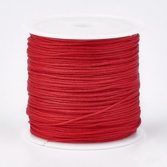 1Roll Nylon Thread Nylon String Jewelry Bead Cord for Custom Woven Jewelry Making Red 0.8mm about 49.21 yards(45m)/roll