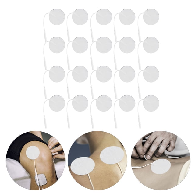 20 piezas 3,5 cm de diámetro decenas de electrodos, parches autoadhesivos de electroterapia para máquina de fisioterapia masajeador TENS Saludable Fugacal NO