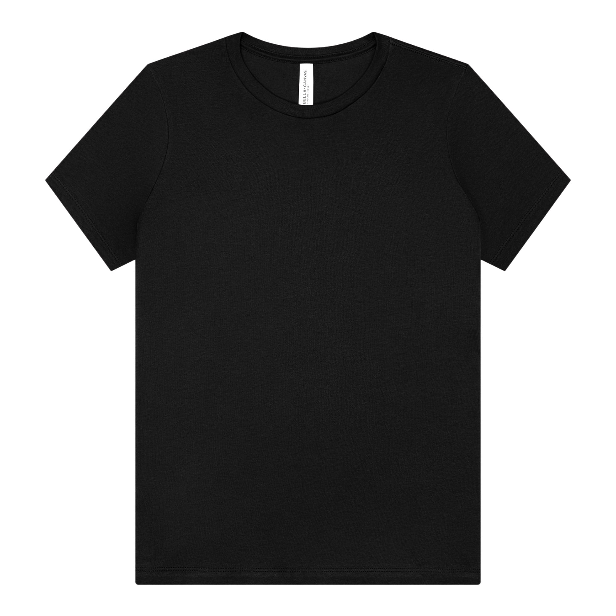 BELLA+CANVAS Women's Relaxed Crew Neck T-Shirt for Crafting, Black, Medium
