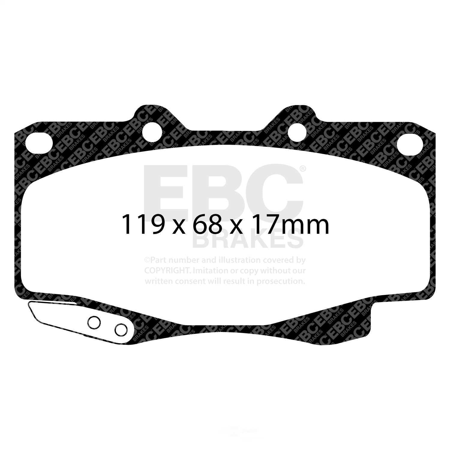 EBC Brakes Greenstuff 6000 Series Heavy Duty 4x4/SUV/Light Truck Brake Pad Set Fits select: 1999-2004 TOYOTA TACOMA