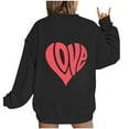 thumbnail image 4 of Xixinqiwan Valentine's Day Pullovers,Women Girls Plus Size Long Sleeve Shirts Cute 3D Colorful Heart Pattern Graphic Tees Loose Fit Cozy Pullovers, 4 of 4