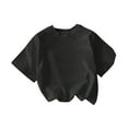 thumbnail image 1 of Hauts Décontractés pour Femmes, Manches Courtes, Été, Col Rond, Ample, Sport, 1 of 5