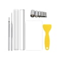 thumbnail image 1 of GUOOL 13Pcs Outils de Coupe d'Argile Rouleau d'Argile Acrylique Cercle Rond en Acier Inoxydable, 1 of 9