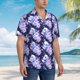 thumbnail image 3 of Fotbe blue starry sky Skull flower Camisa Hawaiana para Hombre Unisex – Camisa Casual de Verano con Botones de Manga Corta de Algodón y Lino,Medium, 3 of 7
