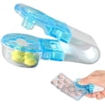 thumbnail image 2 of 2Pcs Blue Portable Pill Taker Remover, Blister Pack Opener Popper Assistance No Contact Easy to Take Out Portable Travel Tablet Dispenser Pills Extractor Tool for Elderly, Disabled,Medication Aids, 2 of 5