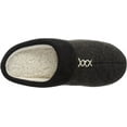 thumbnail image 5 of isotoner Women's Microsuede Knit Marisol Hoodback Slippers, Black, Medium/ 7.5-8 - 6766, 5 of 8