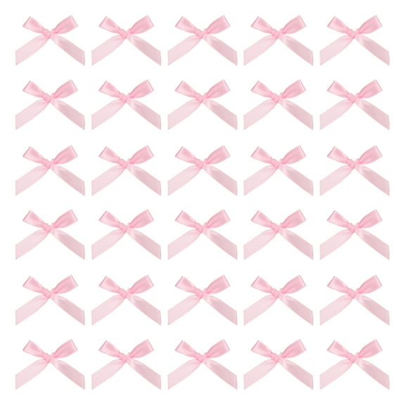 Mini Ribbon Bow 1.8 Inch Mini Small Fabric Satin Ribbon Flower Bows for Craft DIY Cake Sewing Wedding Birthday Party Wrapping Christmas Decoration, (Pack of 70, Pink)