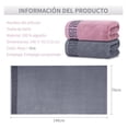 thumbnail image 3 of 2pc Toallas Algodon 100% Toalla Baño 70*140cm Gris + Rosa, 3 of 3