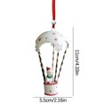 thumbnail image 4 of Metal Christmas Hot Air Balloon Ornament, Vintage Iron Hanging Decoration with Snowman for Christmas Tree, Home, and Holiday Party Décor, 4 of 5