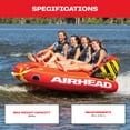 thumbnail image 5 of Airhead Great Big Mable 1-2 Rider Chariot Towable Tube for Boating, Dual Tow Points, 5 of 6