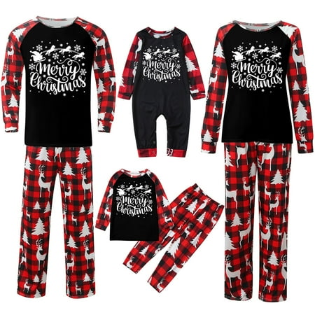 

Christmas Pajamas for Family Funny Pajamas for Toddler Girls for Adult Kids Baby Holiday Xmas Sleepwear Set