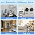 thumbnail image 3 of 2 Pack Mesh Pop Up Laundry Hamper, Foldable Laundry Basket with Sturdy Handles, Vertical & Horizontal Collapsible Dirty Clothes Basket for Laundry & Home Organization, 3 of 6