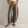 thumbnail image 3 of Midiross-pantalones vaqueros de tiro medio para mujer, vaqueros de cintura media, elásticos, informales, holgados, con forma de pierna ancha, a la moda, 3 of 5