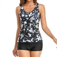 thumbnail image 3 of Pisexur Tankini Swimsuits for Women Two Piece Bathing Suits Swimwear Top with Boyshorts, 3 of 5